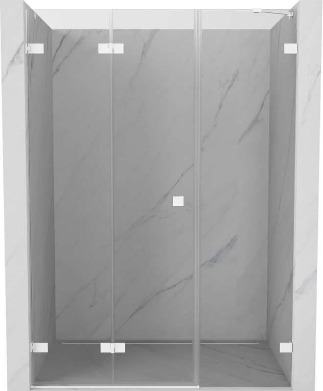 Drzwi prysznicowe składane Mexen Lunar-F białe 135x200 cm 1 szt.