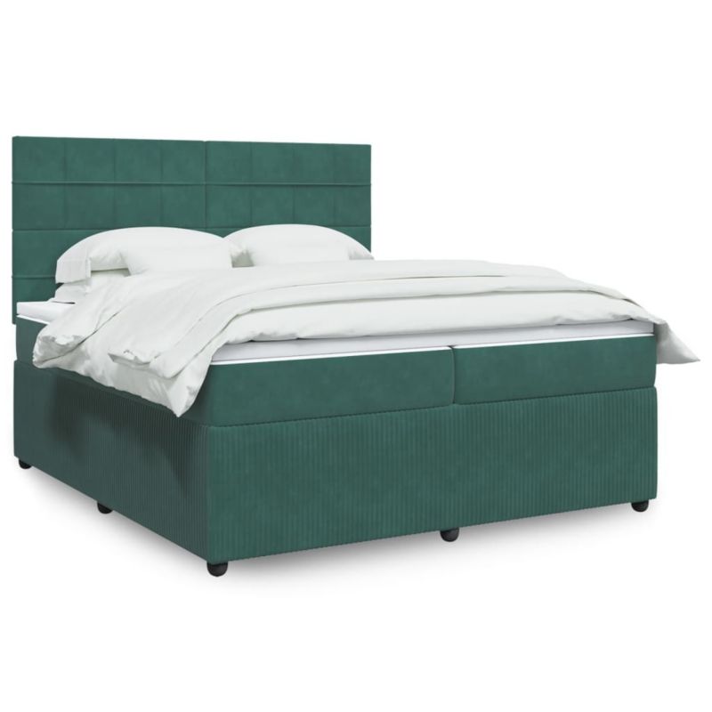 Łóżko kontynentalne WaszeMeble 200x200 cm Zielone WM-3292433 1 szt.