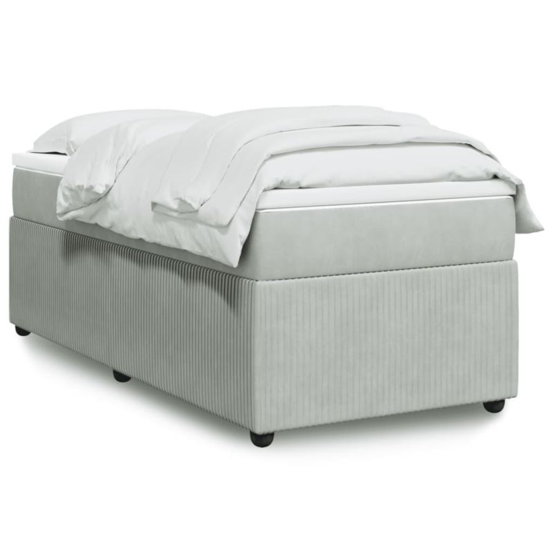 Łóżko kontynentalne WaszeMeble 90x190 cm jasnoszare WM-3285608 1 szt.