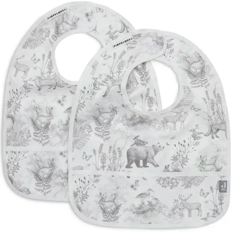 2 śliniaczki wodoodporne PIMPELMEES - FOREST ANIMALS Jollein BBTB
