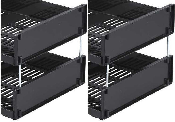 2x Nóżki do półek na dokumenty Durable Optimo (1700801058), 4 sztuki, srebrny