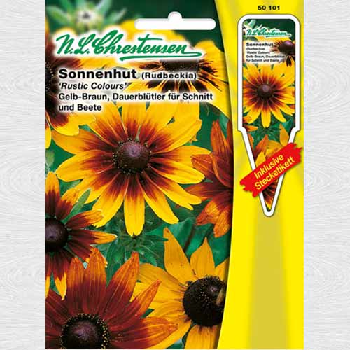 1 pac, Rudbeckia (Bulgări de soare) Rustic Colors, mix multicolor - Semințe: Mod de ambalare: 1 pac