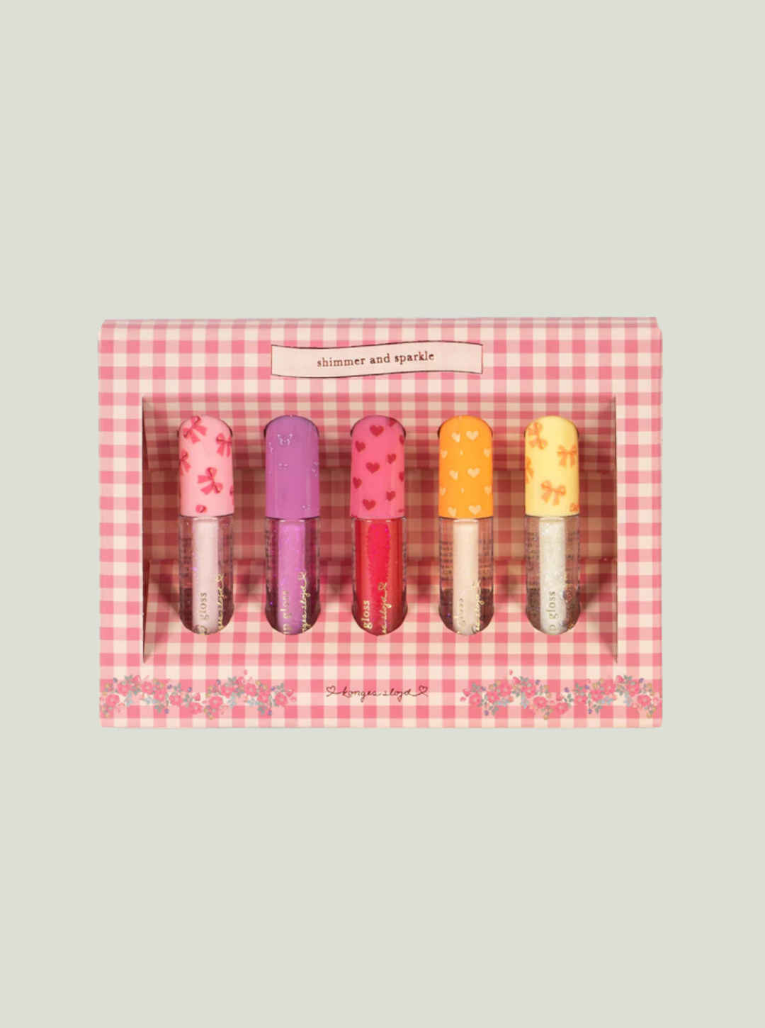 Błyszczący balsam do ust Multi GLITTER LIP GLOSS Konges Sløjd - zestaw 5 sztuk
