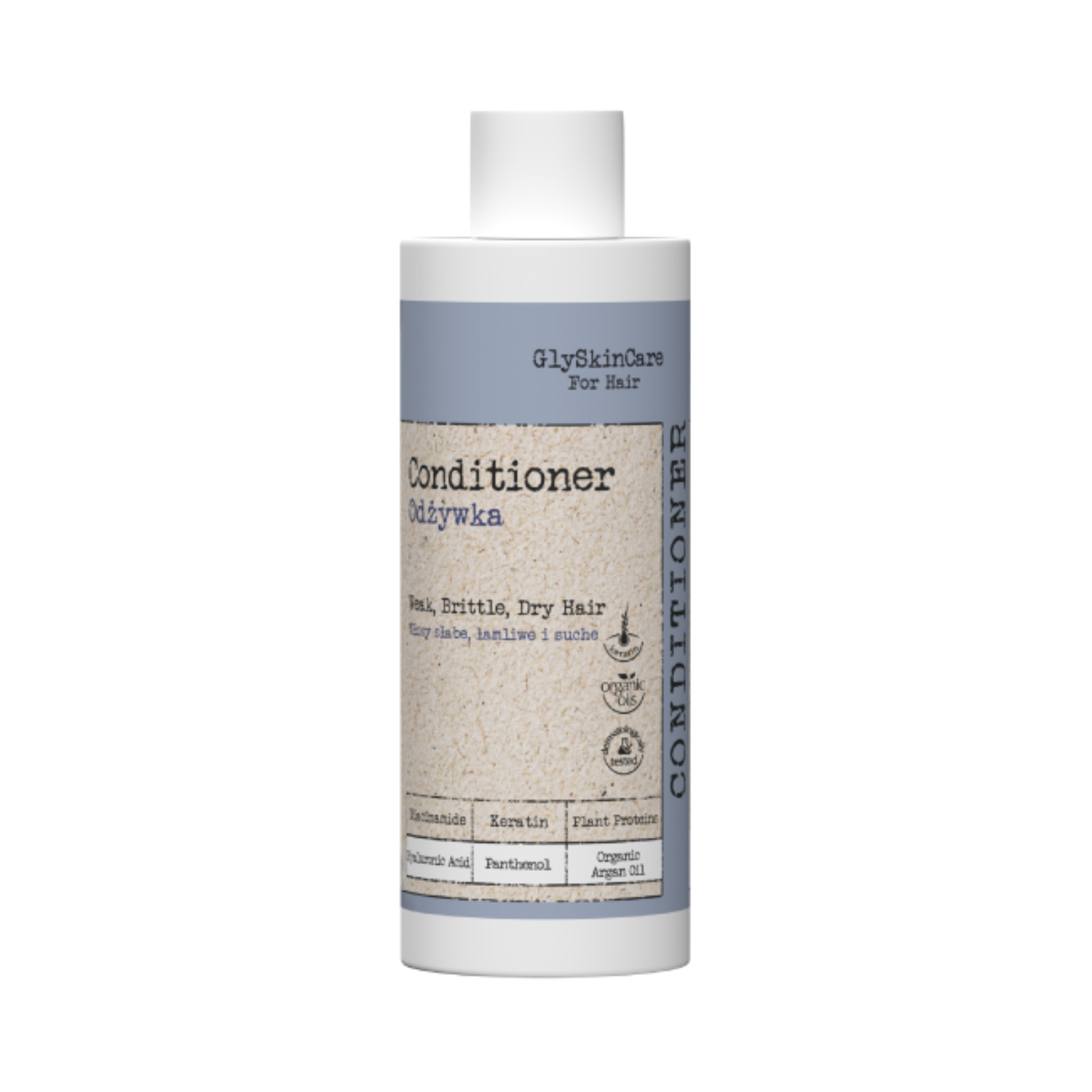 Glyskincare - for body and hair, odżywka do włosów nawilżenie, 200 ml