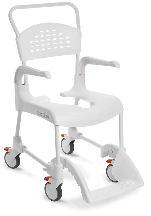 Etac Clean wózek inwalidzki z funkcją toalety biały 80229273