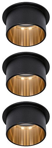 Paulmann Gil lampa podsufitowa 3x6W LED czarny mat/złoty 93379