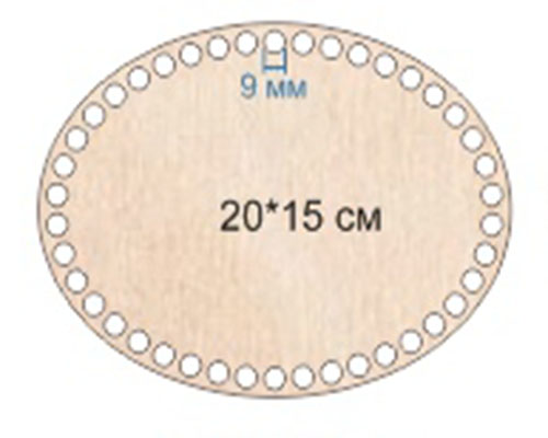 Baza dno koszyka jajo 20x15cm, 9mm