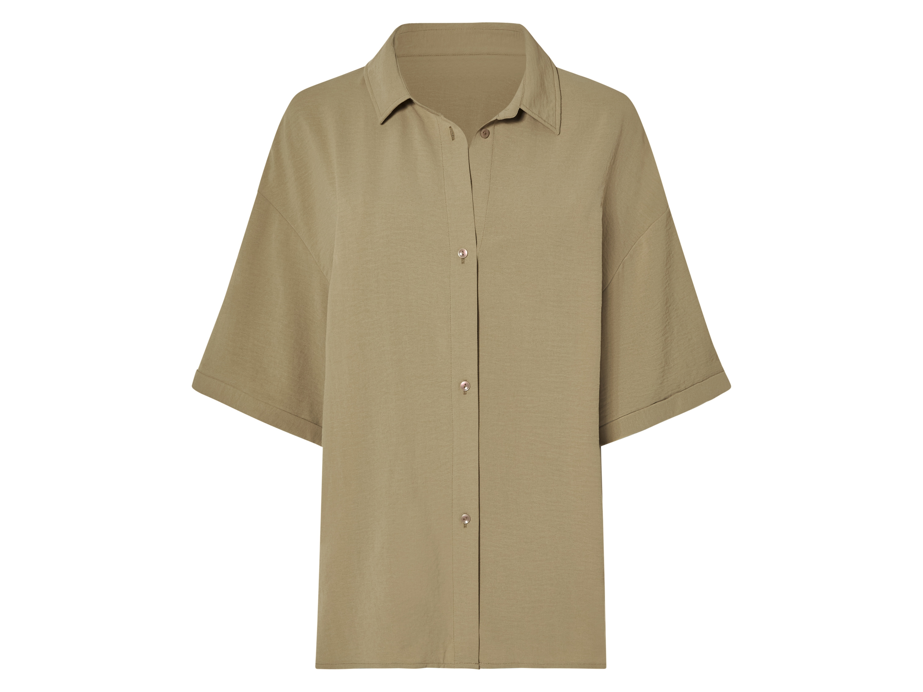 esmara Koszula damska o wyglądzie satyny (Khaki, M (40/42))