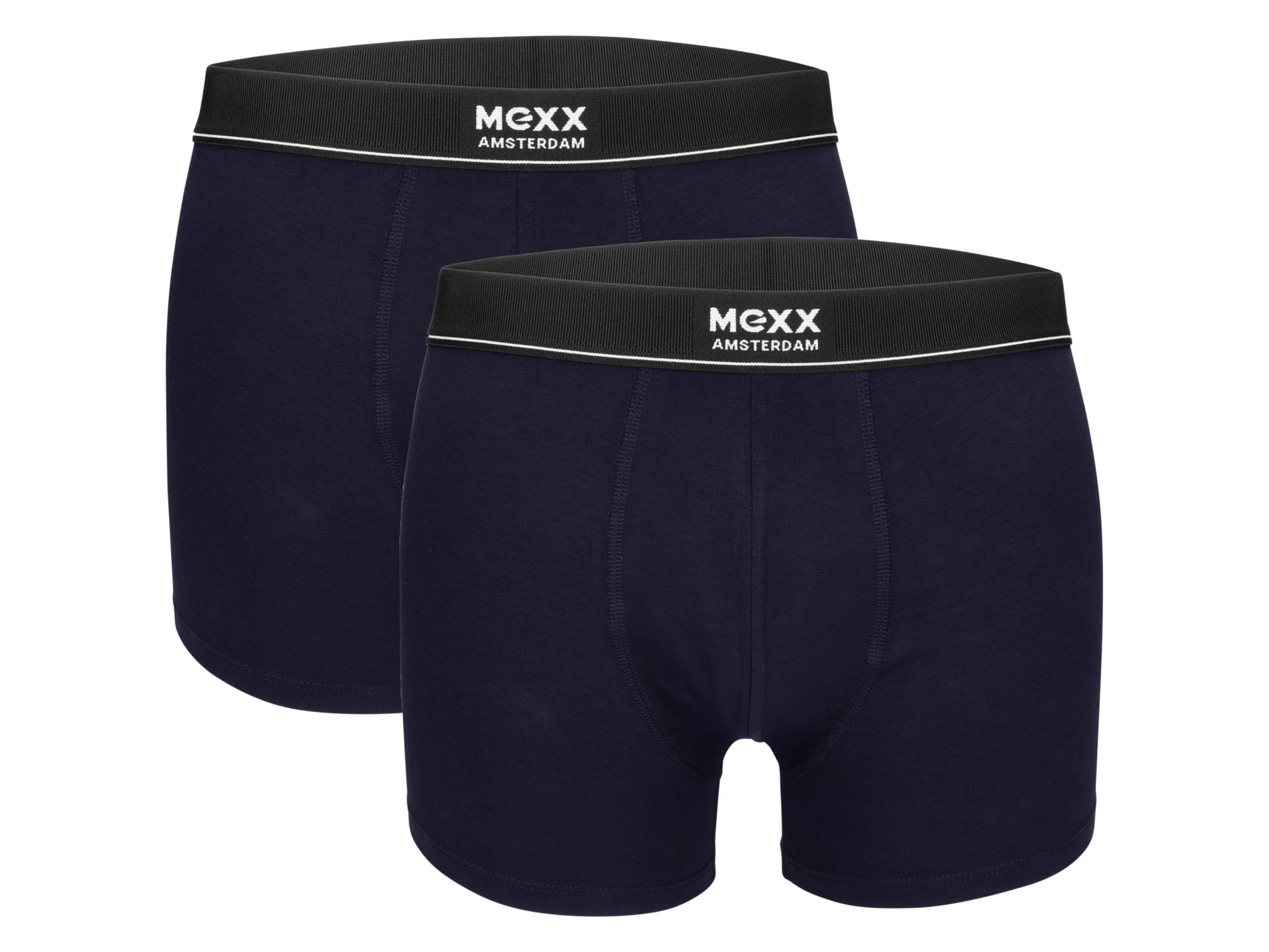 Mexx Bokserki męskie z bawełną, 2 pary Granatowy, L