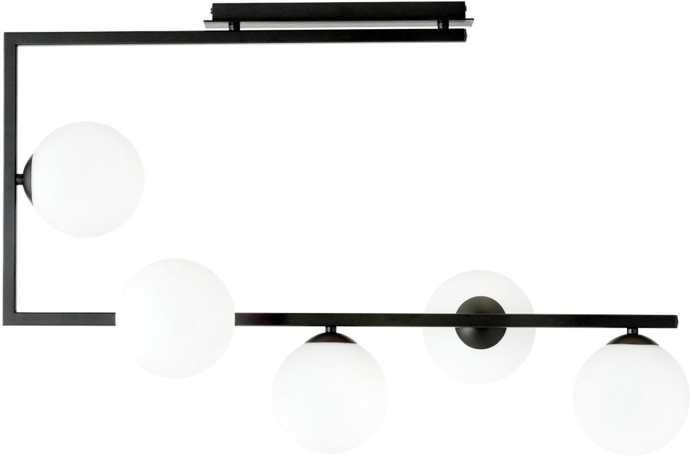 Darmowa Dostawa - Lampa podsufitowa 5x10 W czarny Emibig Soma 12915