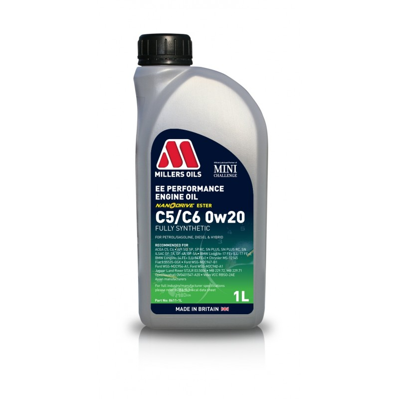 MILLERS OILS EE PERFORMANCE C5 C6 0W20 1L - Petrostar
