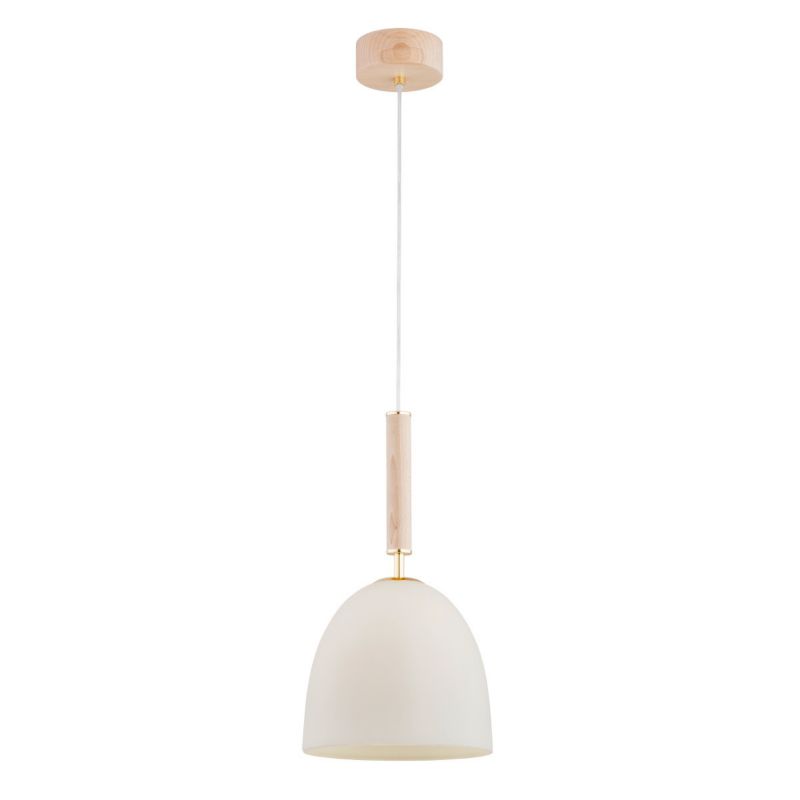 Lampa wisząca Alfa Tavos 2082 jasne drewno-złota do kuchni 1xE27 x 15W 1 szt.