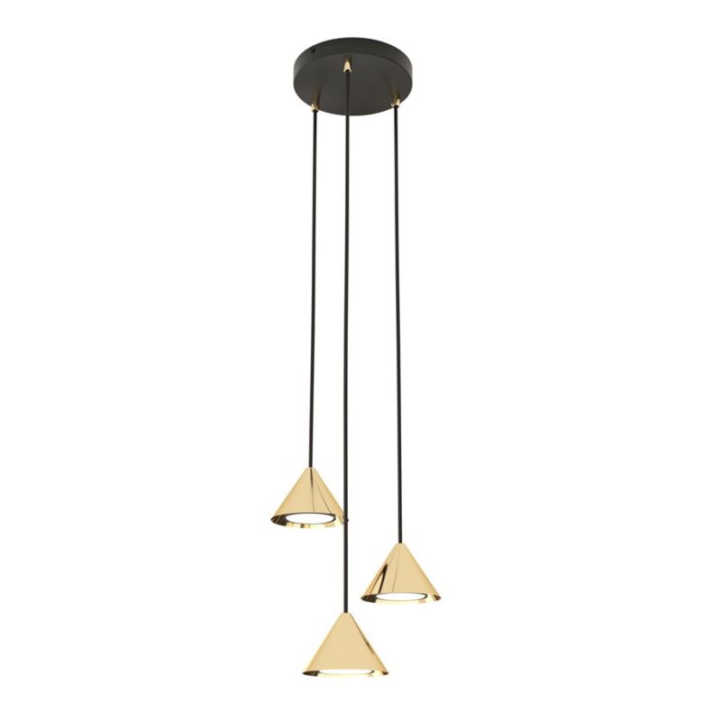 Lampa wisząca Emibig Elit czarno-złota wym: 100 x 20 x 20 cm 3xGX53 x 10W 1 szt.