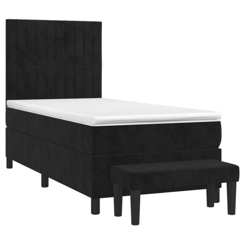 Łóżko kontynentalne WaszeMeble 90x200 cm czarne WM-3137943 1 szt.