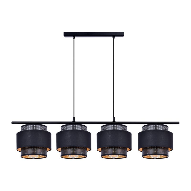 Lampa wisząca Kaja Niko czarno-złota wym: 100 x 96 x 20 cm 4xE27 x 40W 1 szt.
