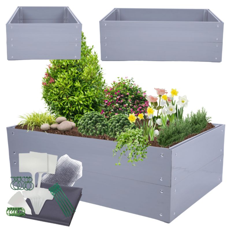 Skrzynia na warzywa MODO24 modułowa plastikowa trwała odporna na warunki atmosferyczne 40x120x100 cm 1 szt.