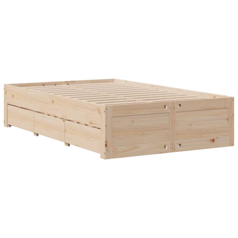 Łóżko drewniane WaszeMeble 120x200 cm brązowe WM-3308807 1 szt.