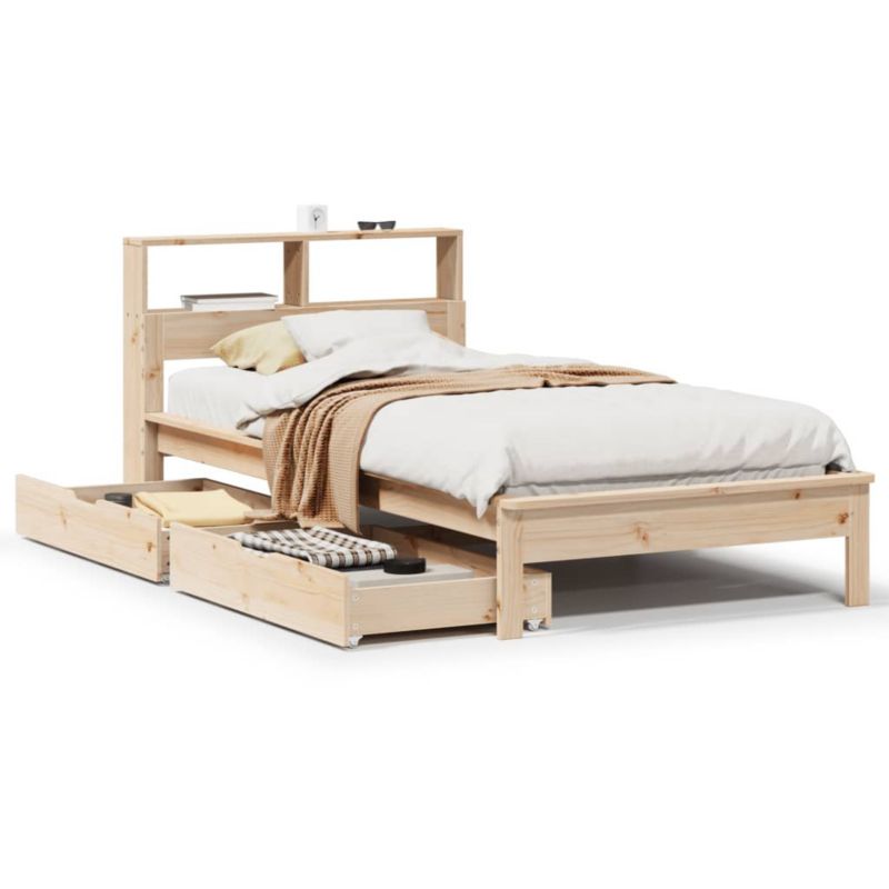 Łóżko drewniane WaszeMeble 90x190 cm brązowe WM-3309830 1 szt.