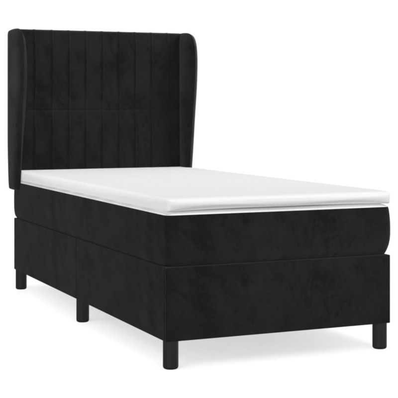 Łóżko kontynentalne WaszeMeble 90x190 cm czarne WM-3129305 1 szt.