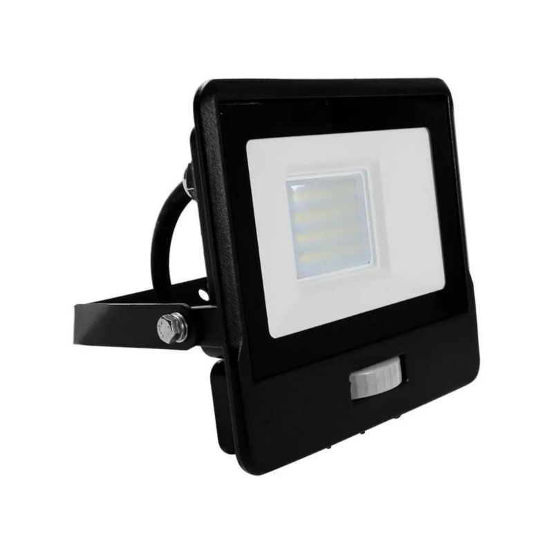 Naświetlacz LED z czujnikiem ruchu V-TAC czarny LED 20W 6400K 1510lm IP65 wym: 12,8 x 15,7 x 6 cm - 1 szt.