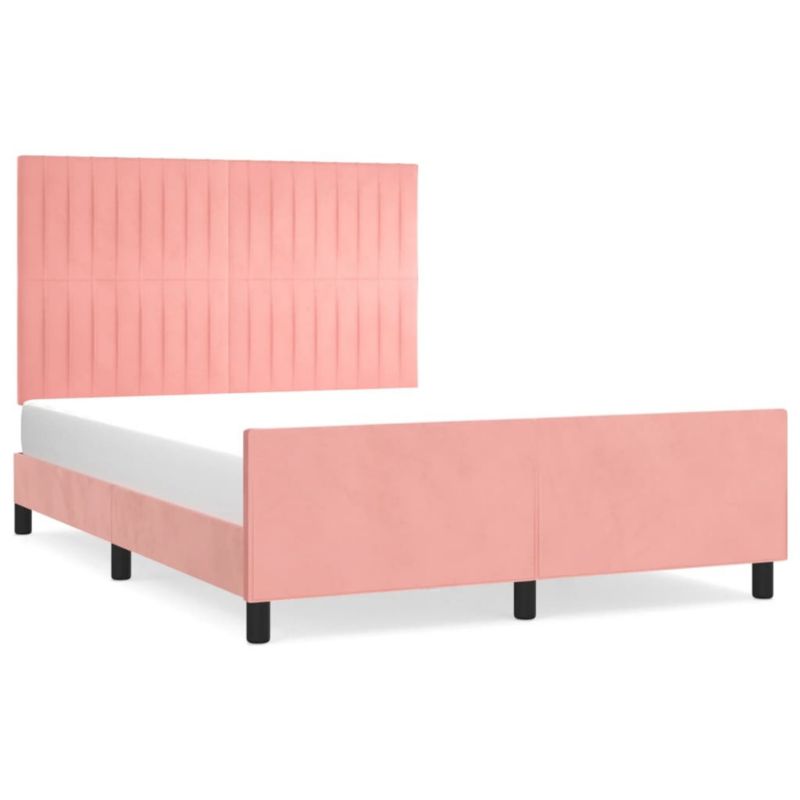 Łóżko tapicerowane WaszeMeble 140x190 cm różowa WM-3125878 1 szt.