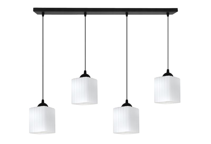 Lampa sufitowa wisząca Light Home LH Costa 4x E27 60W czarny/biały 1szt.