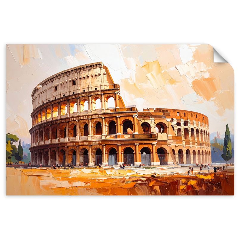Naklejka na ścianę do salonu sypialni Feeby Rzymskie Koloseum Architektura 100x70cm 1szt