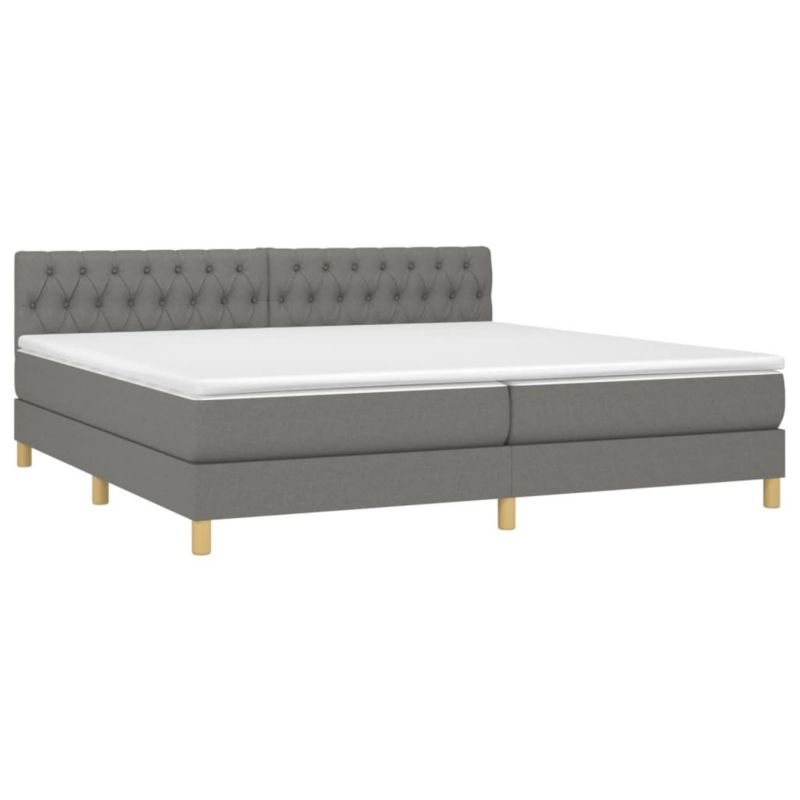 Łóżko kontynentalne WaszeMeble 200x200 cm ciemnoszara WM-3133982 1 szt.