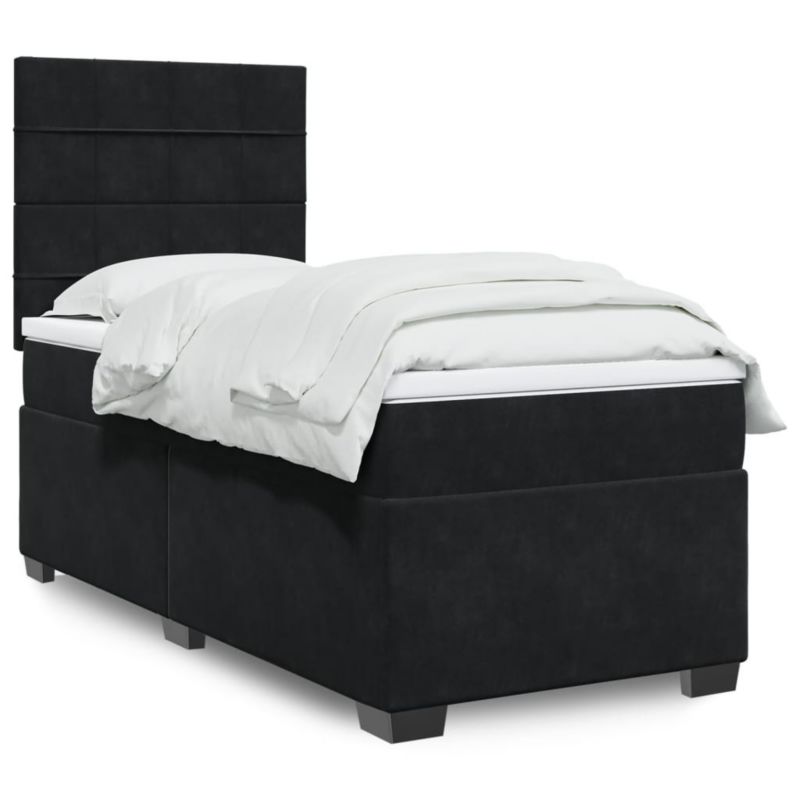 Łóżko kontynentalne WaszeMeble 90x190 cm czarne WM-3293088 1 szt.