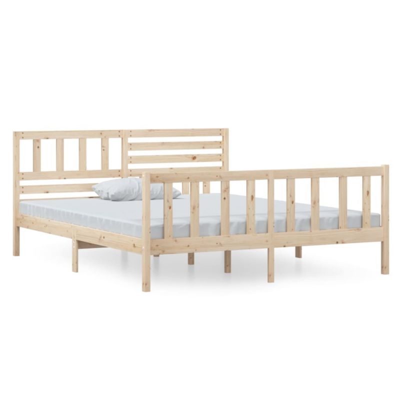Łóżko drewniane WaszeMeble 140x190 cm brązowe WM-3101133 1 szt.