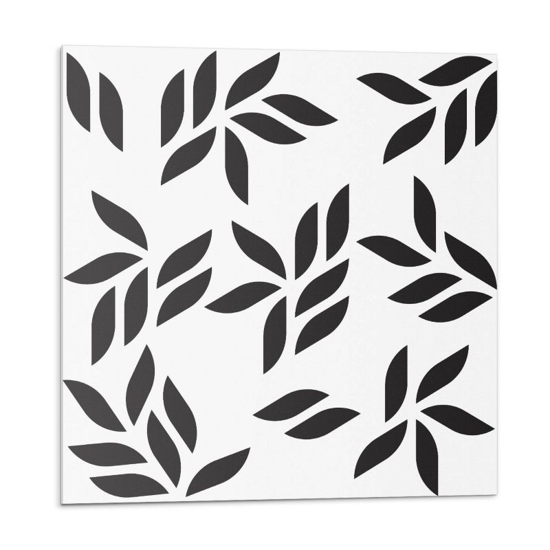 Kafelki samoprzylepne Wallfluent 50x50 cm Zielony liściasty wzór 4 szt.