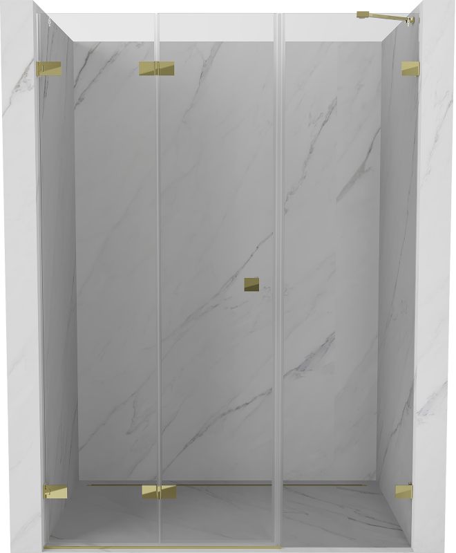Drzwi prysznicowe składane Mexen Lunar-F złote 150x200 cm 836S-150-050-50-00-L 1 szt.