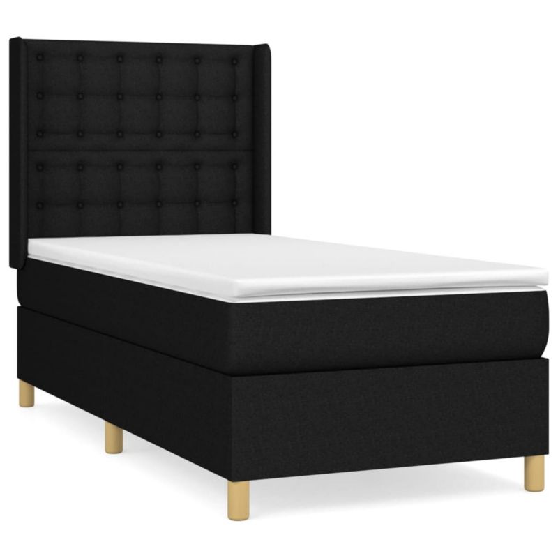 Łóżko kontynentalne WaszeMeble 90x200 cm czarne WM-3132283 1 szt.