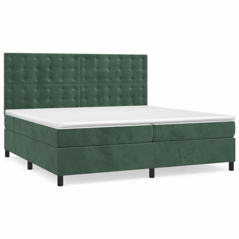 Łóżko kontynentalne WaszeMeble 200x200 cm zielone WM-3143286 1 szt.