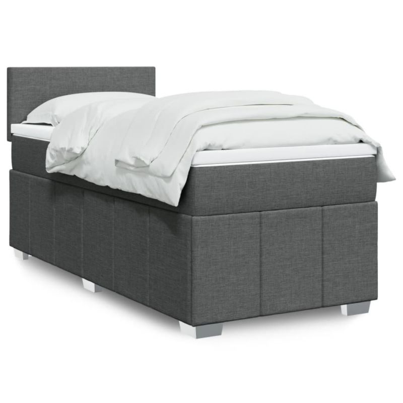 Łóżko kontynentalne WaszeMeble 100x200 cm ciemnoszara WM-3286973 1 szt.