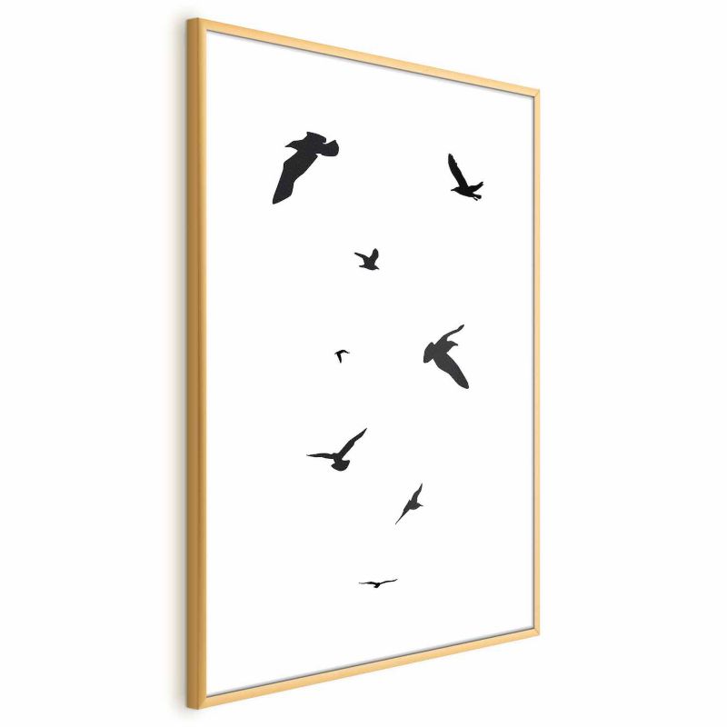 Plakat Artgeist Wieczorny lot 29,7x42 cm z ramą złotą bez marginesu 1 szt