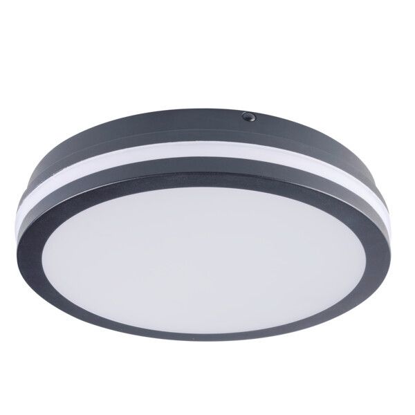 Plafon sufitowy lampa Kanlux Beno grafitowo-biały LED 30W 3000K-4000K 3120lm łazienkowy IP65 wym: 5,7 x 26 x 26 cm - 1 szt.