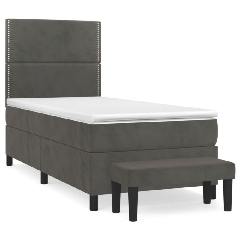 Łóżko kontynentalne WaszeMeble 80x200 cm ciemnoszary WM-3137750 1 szt.