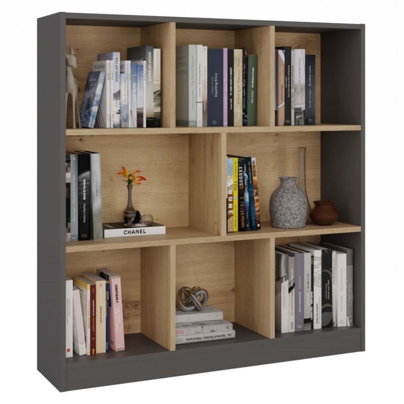 Regał Topeshop Fiesta 8P Antracyt Artisan 24x104x100 cm 1 szt.