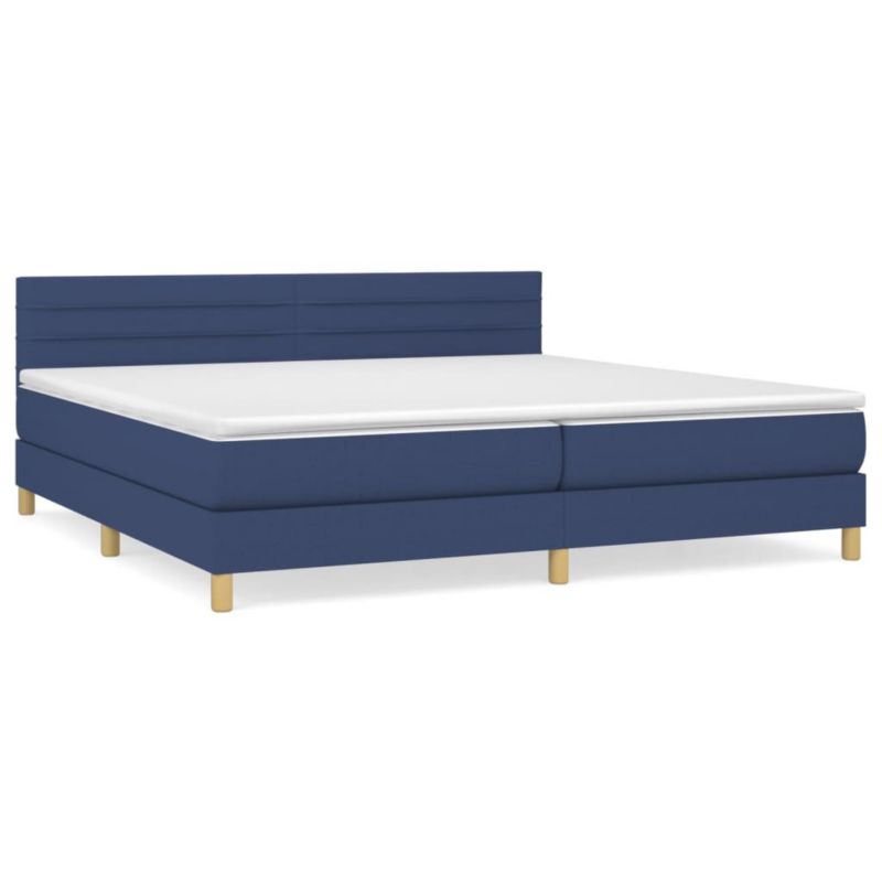 Łóżko kontynentalne WaszeMeble 200x200 cm niebieskie WM-3140727 1 szt.