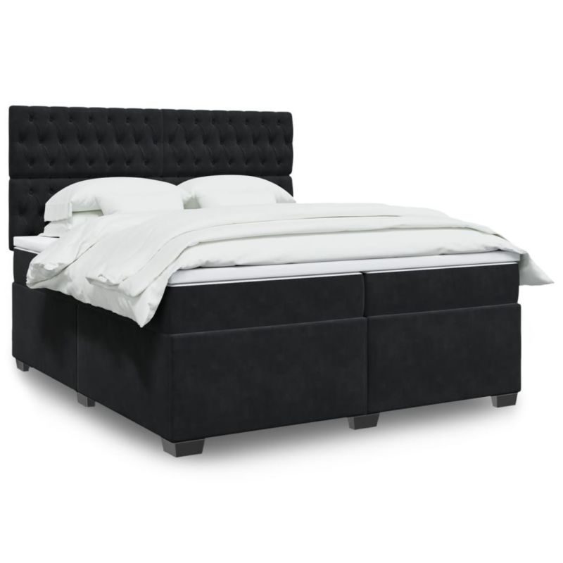 Łóżko kontynentalne WaszeMeble 200x200 cm czarne WM-3291010 1 szt.