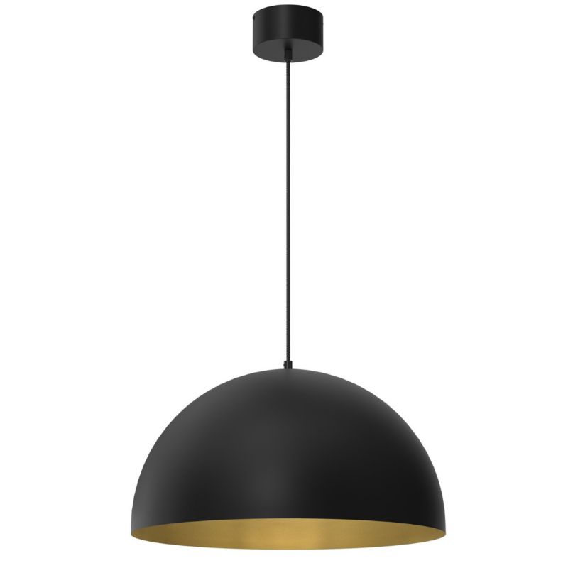Lampa wisząca Luminex Single czarny matowa-złoty mat wym: 145 x 50 x 50 cm 1xE27 x 15W 1 szt.