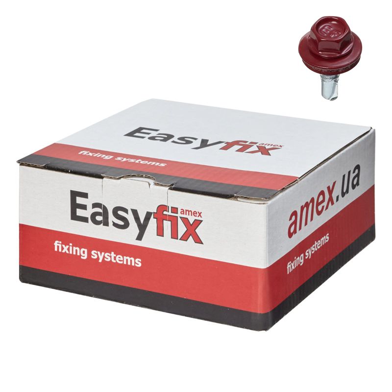 WKRĘTY FARMERSKIE Z EPDM EASY FIX 4,8x19mm(2 opak-250 szt.) Mocowanie blachy do konstrukcji stalowej Kolor szary RAL7024 500szt.