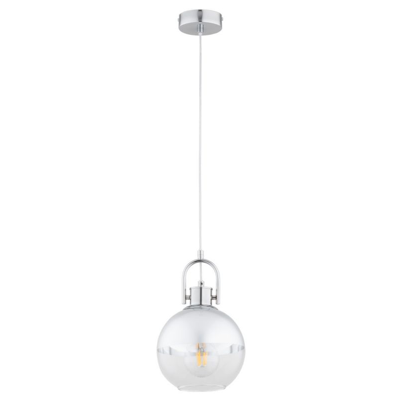 Lampa wisząca Alfa Derol chromowana przezroczysty wym: 95 x 20 x 20 cm 1xE27 x 15W 1 szt.