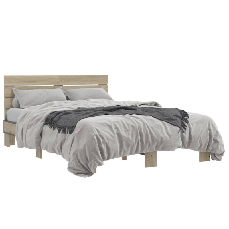 Łóżko drewniane WaszeMeble 135x190 cm brązowe WM-3280163 1 szt.