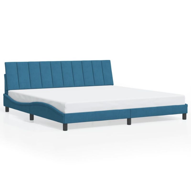 Łóżko tapicerowane WaszeMeble 200x200 cm niebieska WM-3207871 1 szt.