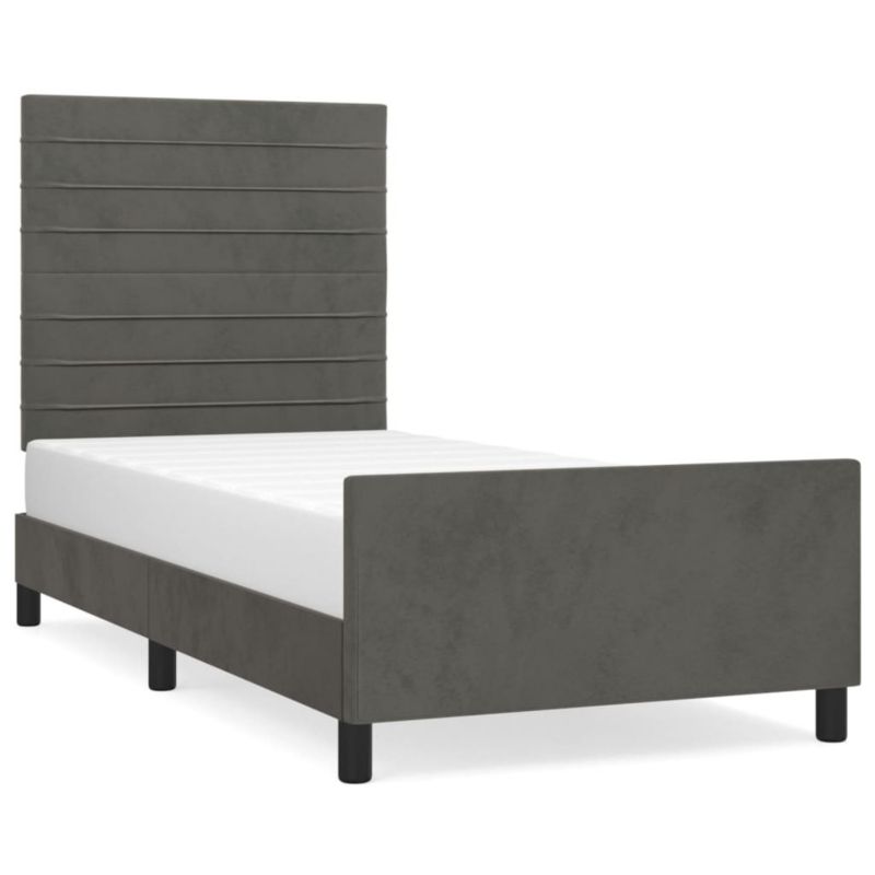 Łóżko tapicerowane WaszeMeble 90x200 cm ciemnoszara WM-3125795 1 szt.