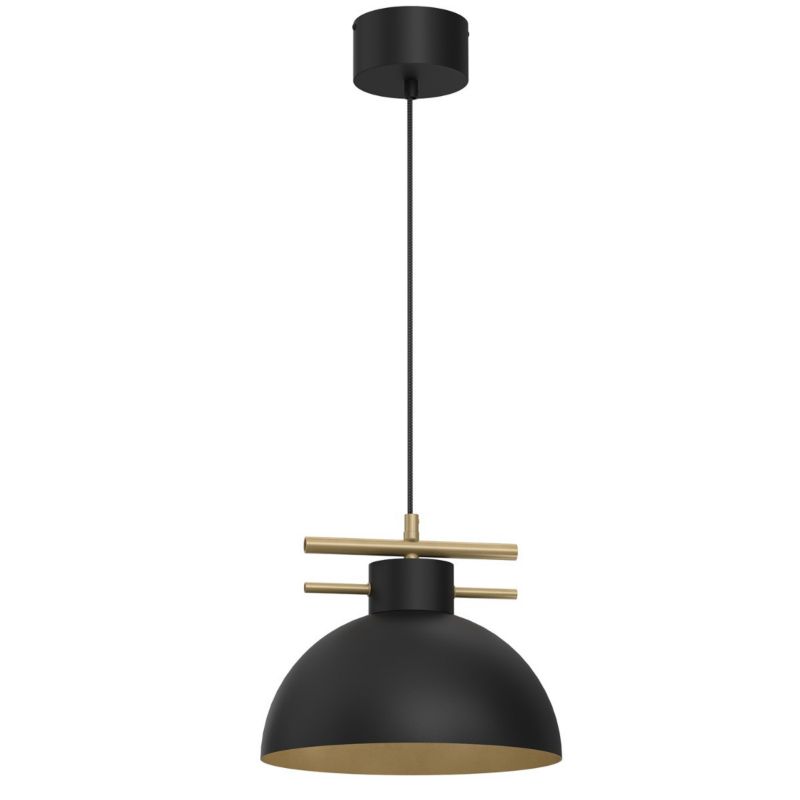 Lampa wisząca Luminex Estate czarny mat-złoty mat wym: 120 x 29 x 29 cm 1xE27 x 15W 1 szt.
