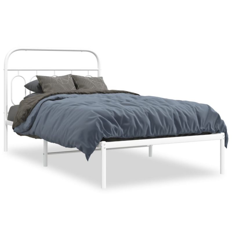 Łóżko metalowe WaszeMeble 100x200 cm biała WM-377161 1 szt.