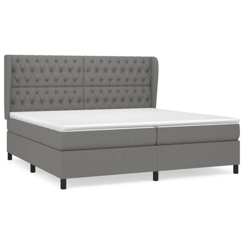 Łóżko kontynentalne WaszeMeble 200x200 cm ciemnoszara WM-3128230 1 szt.
